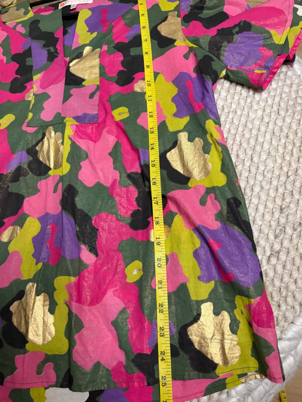 Jude Connally Multicolor Metallic Camouflage Top Size Oversized XS - Picture 5 of 10